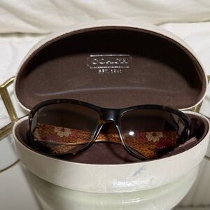 Coach Sarah S4 Floral Brown Sunglasses with Case